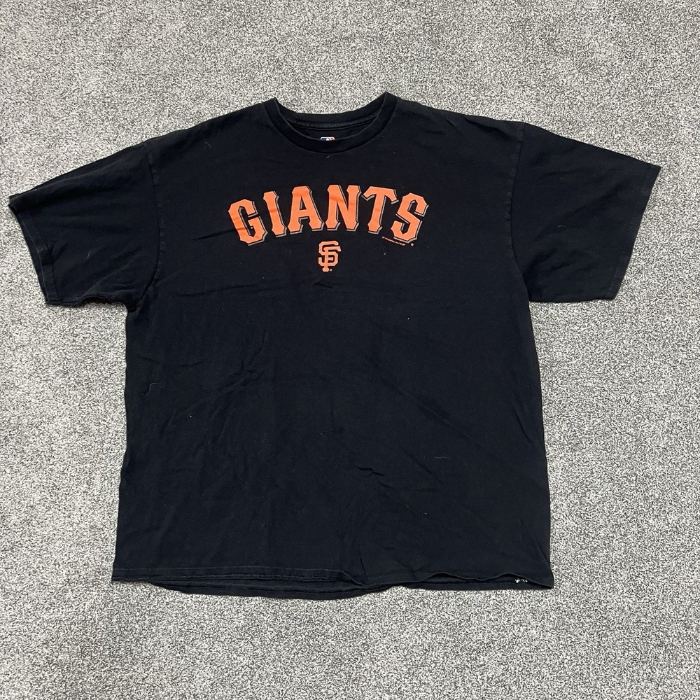 MLB San Francisco Giants T Shirt Mens 2XL Black Orange Graphic Tee